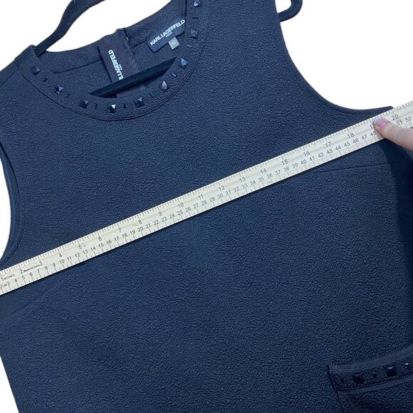 Karl Lagerfeld textured sleevless long tank with pockets and beads Size 14 - Picture 10 of 11